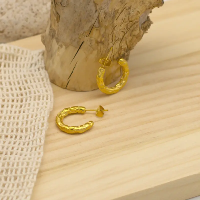 “Honey” hoop earrings