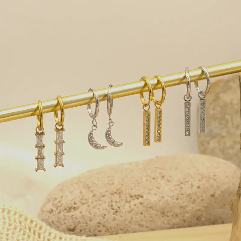 Boucles pendantes "Rock"