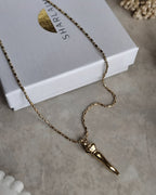 collier pendentif en acier inoxydable en forme de piment doré