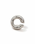 earcuffs en acier inoxydable argenté en forme d'anneau grand et épais