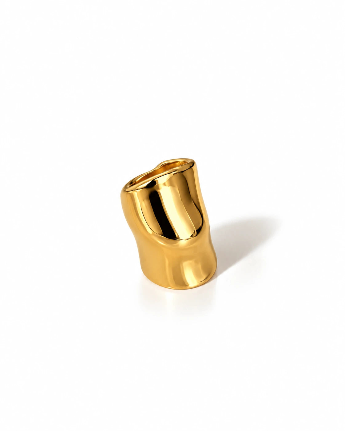 earcuff en acier inoxydable haute en relief dorée